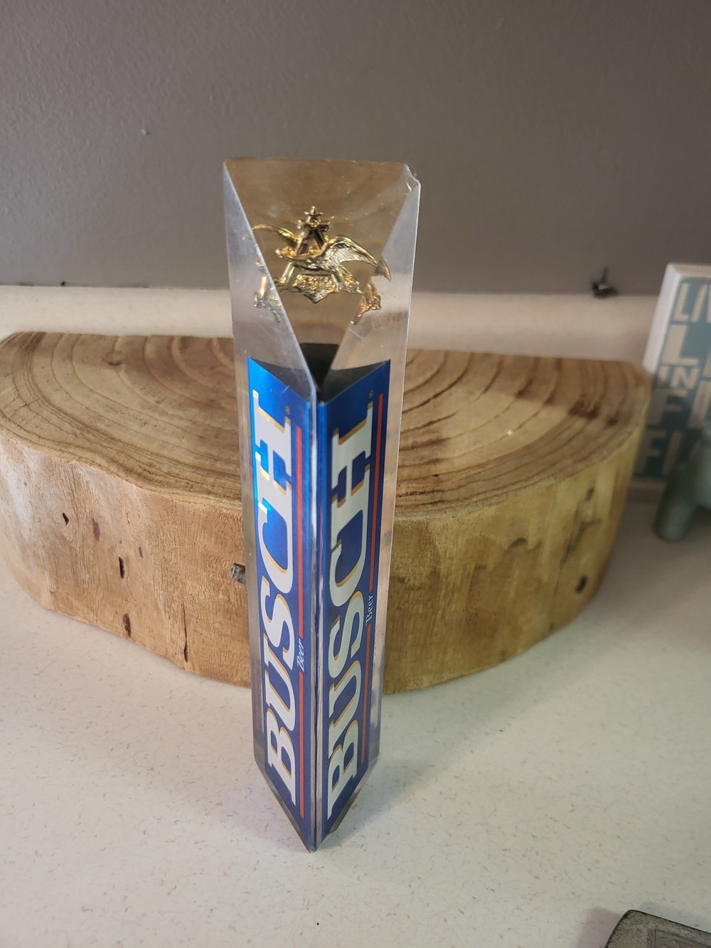 Busch Light Tap Handle with Clear Acrylic Top